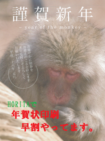 年賀状　猿