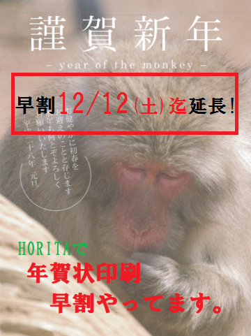 年賀状早割延長